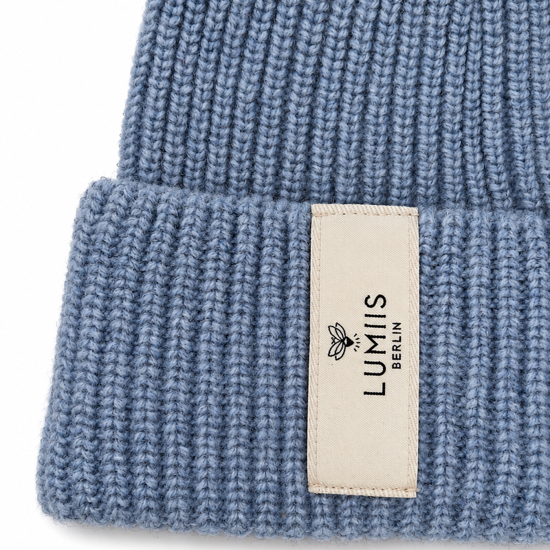 Reflektierende Beanie aus Merinowolle & Kaschmir