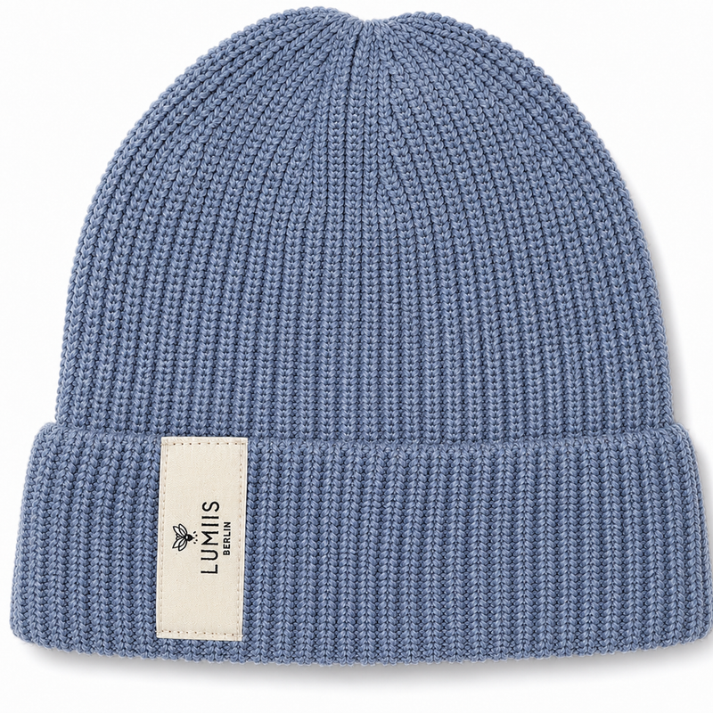 Reflektierende Beanie aus Merinowolle & Kaschmir