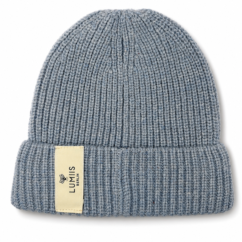 Reflektierende Beanie aus Merinowolle & Kaschmir