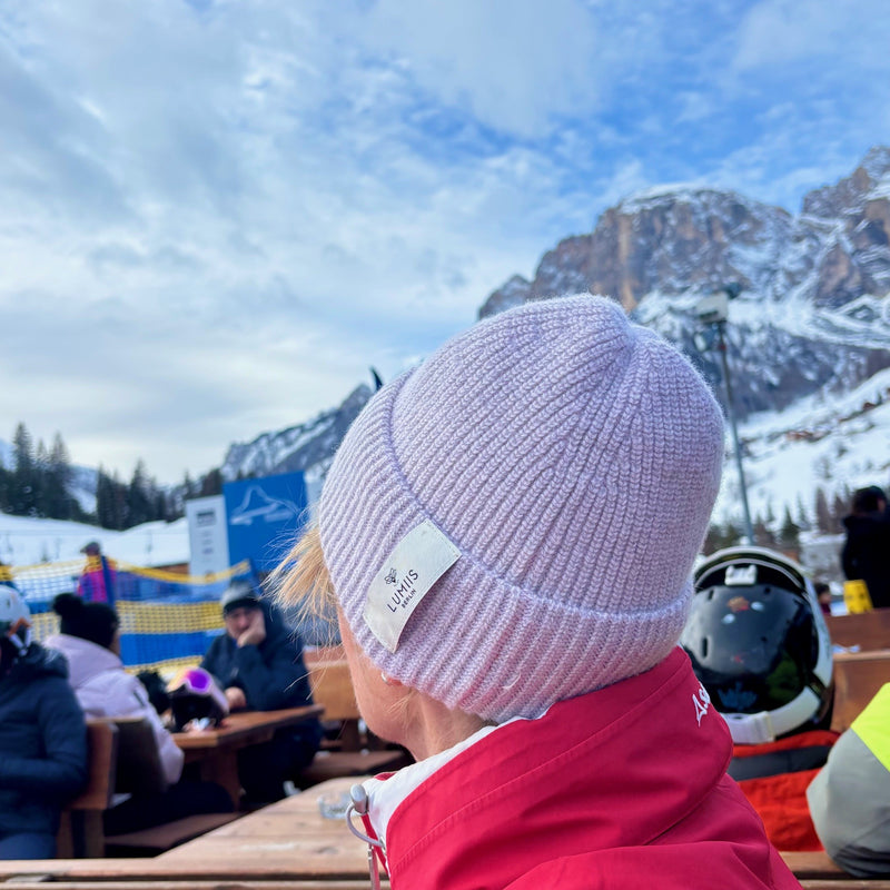 Reflektierende Beanie aus Merinowolle & Kaschmir