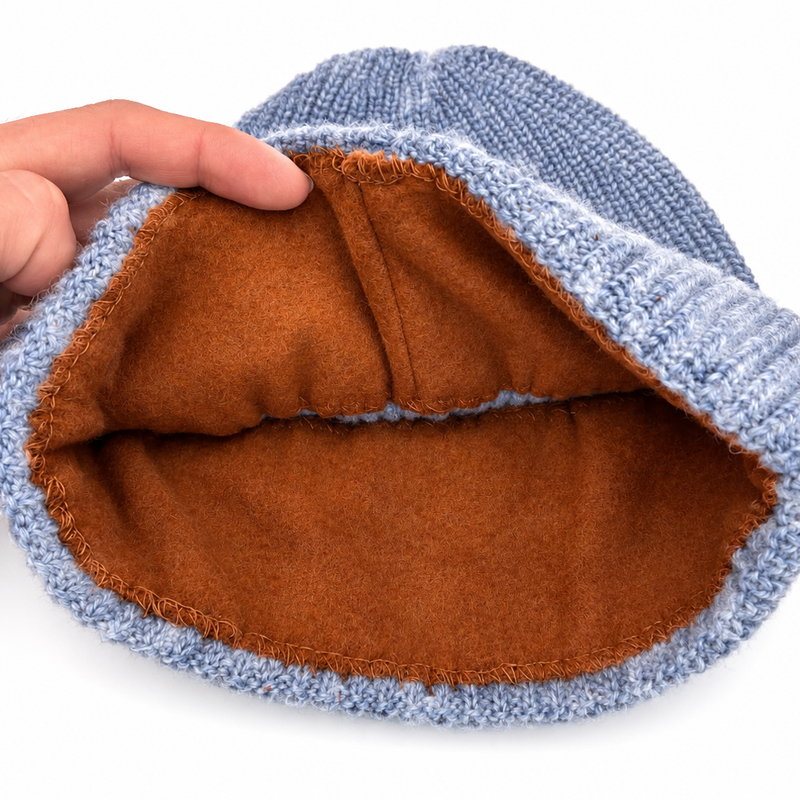 Reflektierende Beanie aus Merinowolle & Kaschmir