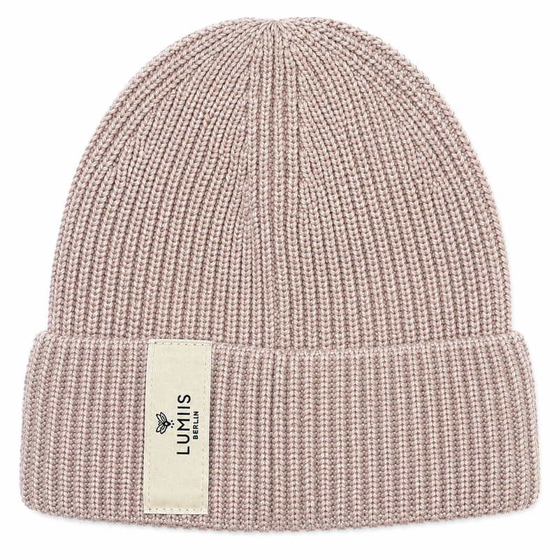 Reflektierende Beanie aus Merinowolle & Kaschmir